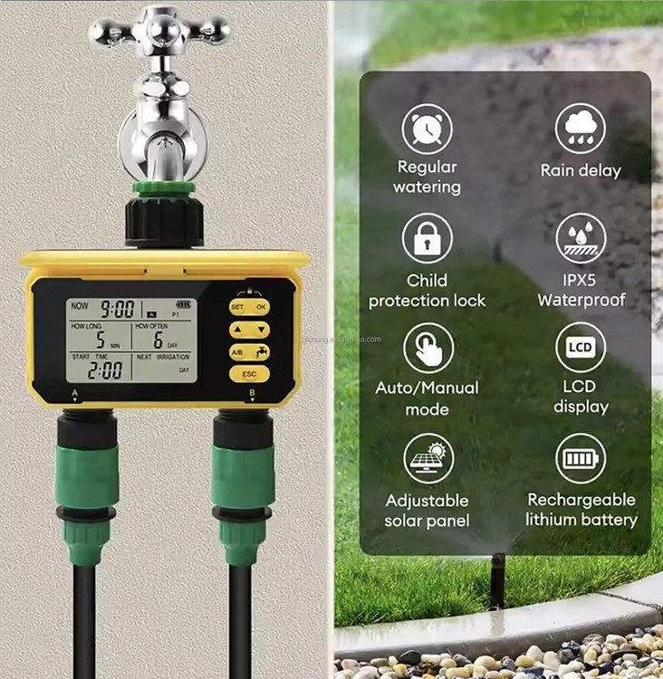 شیر برقی تایمری آبیاری هوشمند بدون نیاز به برق و باطری