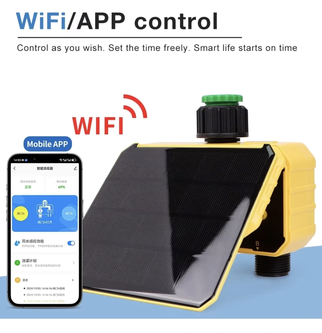 تایمر آبیاری برقی دو خروجی بدون نیاز به برق