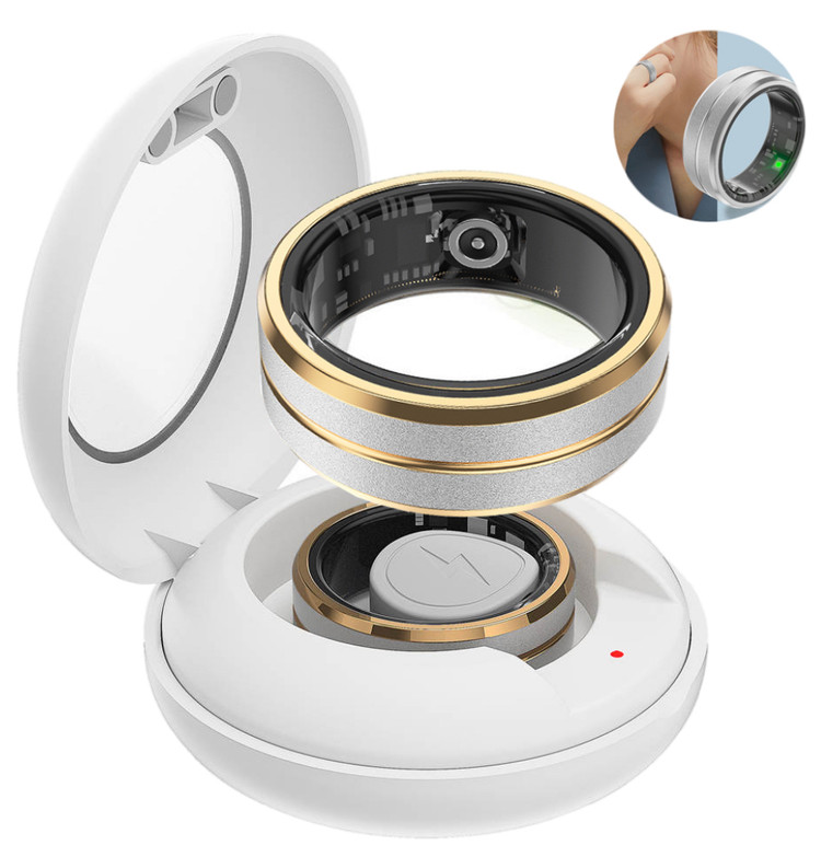 حلقه هوشمند استیل ضدآب SR03 + شارژر باکس