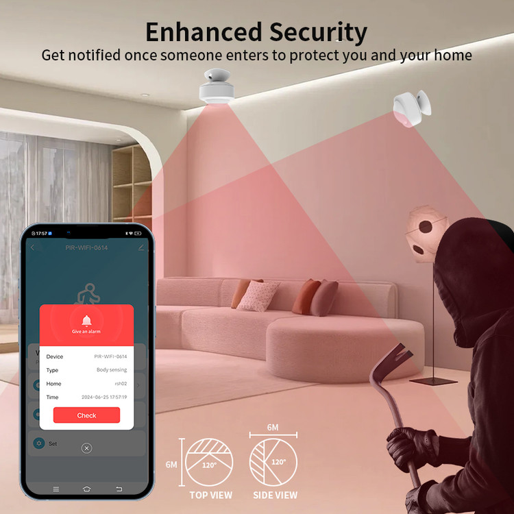 سنسور هوشمند تشخیص حرکت وایفای تویا RSH-WiFi-GS03