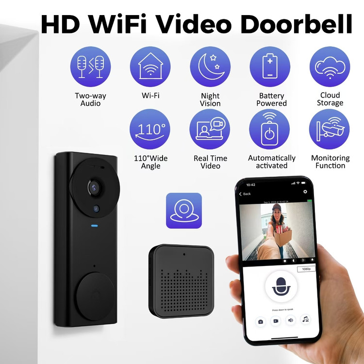 زنگ درب هوشمند آپارتمان و منزل M17 آیفون تصویری هوشمند اینترنتی با انتقال تصویر