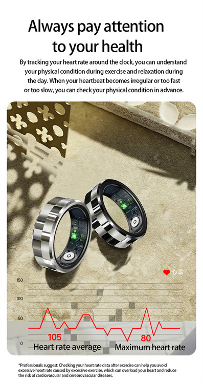 حلقه هوشمند سلامتی مدل r09 جنس استیل