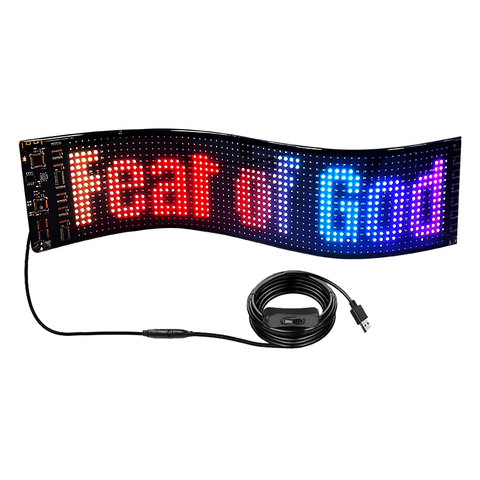 پنل LED منعطف خودرو اسمارت ریموتی سایز بزرگ 12x60 سانت 1696