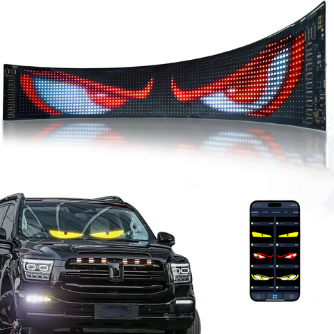 پنل LED منعطف خودرو اسمارت ریموتی سایز بزرگ 12x60 سانت 1696
