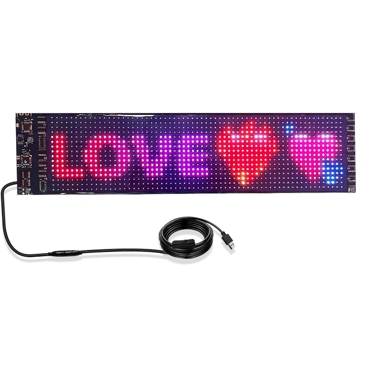 پنل LED منعطف خودرو اسمارت ریموتی سایز بزرگ 12x60 سانت 1696