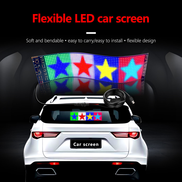 پنل LED منعطف خودرو اسمارت ریموتی سایز بزرگ 12x60 سانت 1696