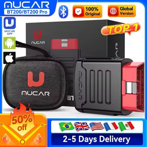 دیاگ بلوتوثی mukar BT200 PRO + آپدیت یکساله رایگان + 15 ریست رایگان