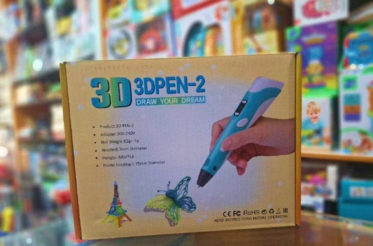 قلم طراحی سه بعدی با نمایشگر LCD و 3 عدد فیلامنت