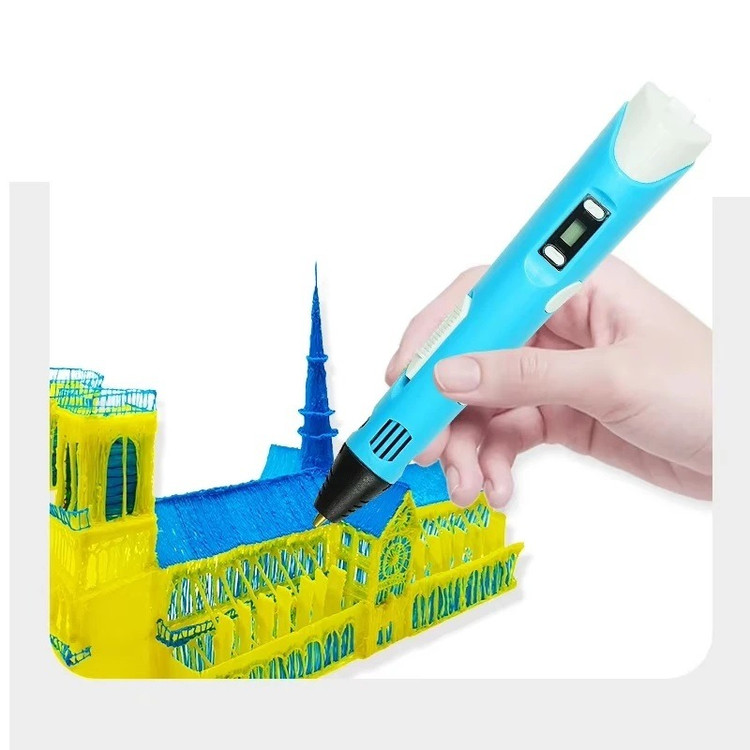 قلم طراحی سه بعدی با نمایشگر LCD و 3 عدد فیلامنت