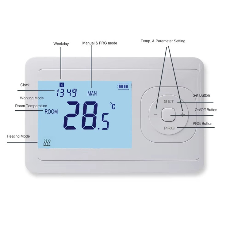 ترموستات هوشمند پکیج مدل AC8048RF وایرلس و وایفای