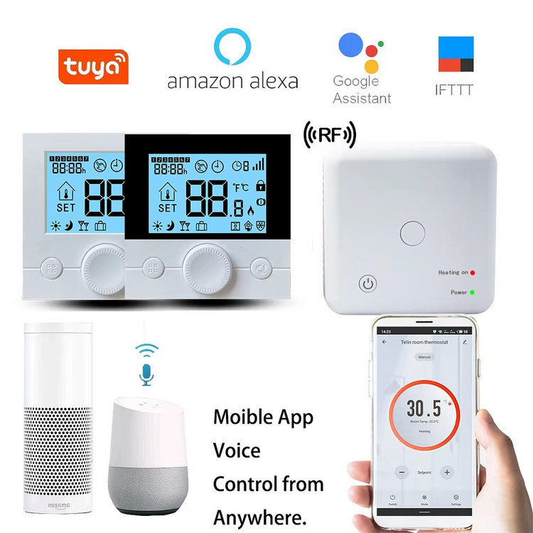 ترموستات هوشمند پکیج مدل AC8078RF-Wifi وایرلس و وایفای
