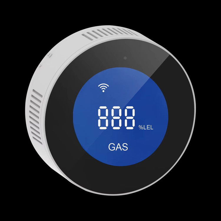 سنسور گاز هوشمند Tuya WiFi با LCD – تشخیص سریع نشت گاز LPG و شهری و کنترل از راه دور