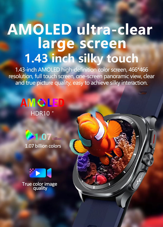 نمایشگر AMOLED ساعت هوشمند TK65 با وضوح 466×466 پیکسل