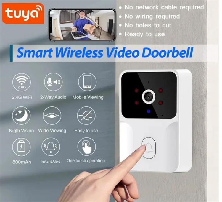 زنگ بی سیم هوشمند آپارتمان و منزل مدل mini doorbel، قابلیت مکالمه تصویری با گوشی موبایل