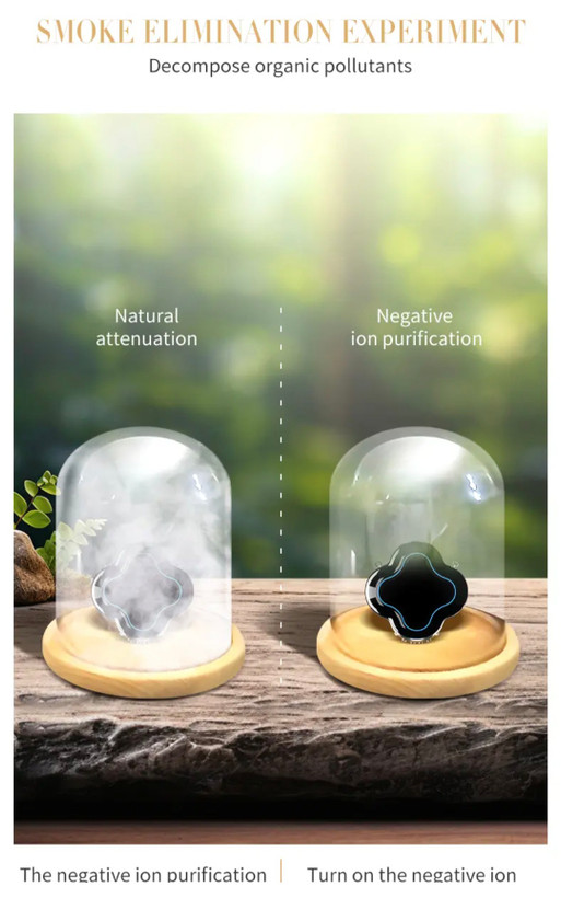 تصفیه هوای پوشیدنی جواهر نشان طرح شبدر مدل Portable Car Air Purifier