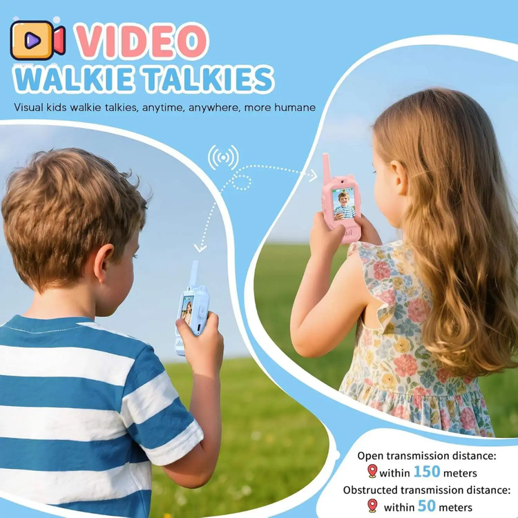 پیجر تصویری کودک مدل بیسیم تصویری مجموعه دو عددی مدل VK01 – پک ۲ عددی (آبی و صورتی)
