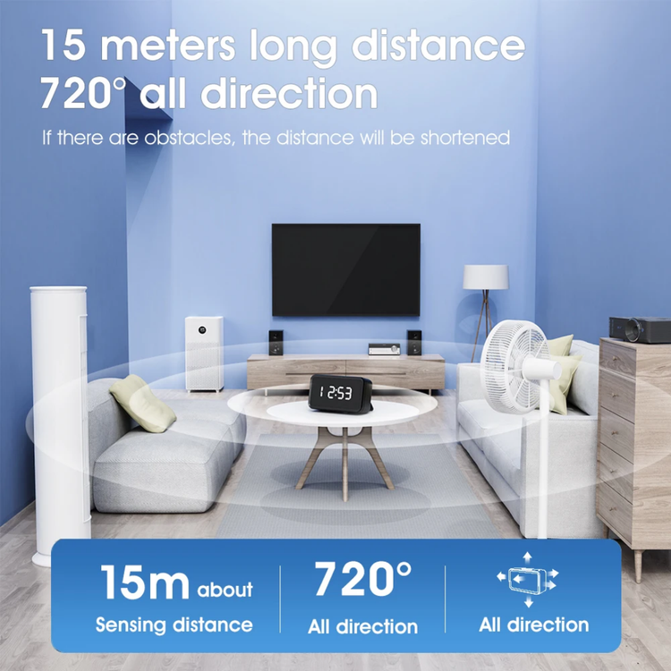 ریموت هوشمند یونیورسال تویا اسماترول مدل IR+RF433 با Wi‑Fi و نمایشگر ساعت LED