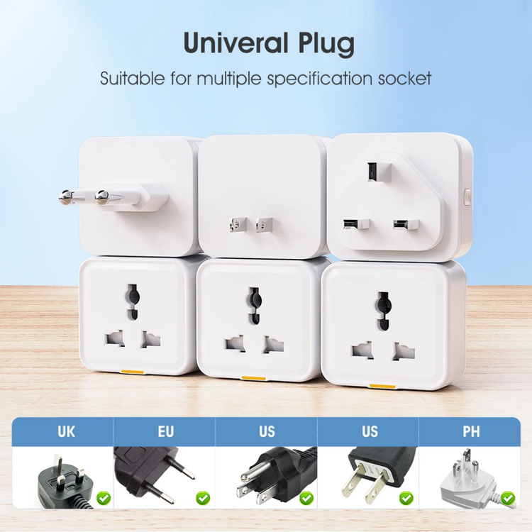 پریز هوشمند یونیورسال تویا SMATRUL مدل MG‑CZ103W (Wi‑Fi + RF433، 16A) با USB‑C