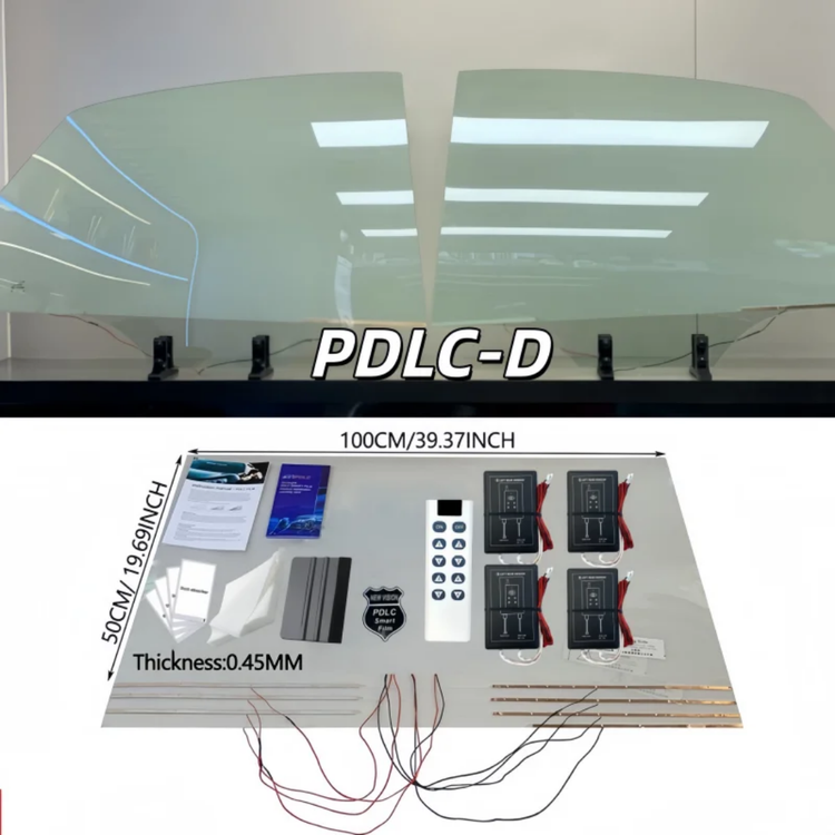 شیشه هوشمند خودرو PDLC | تغییر حالت شفاف و دودی با یک دکمه | ضد UV و ضد حرارت