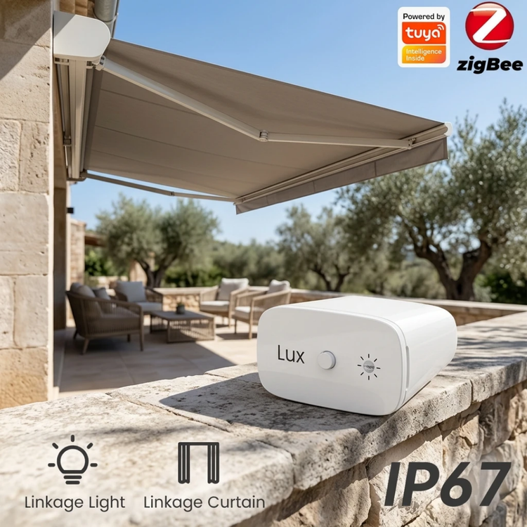سنسور روشنایی هوشمند Zigbee مدل GZ100 با تشخیص 0 تا 1000 لوکس و زاویه دید 120 درجه