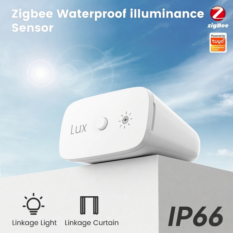 سنسور روشنایی هوشمند Zigbee مدل GZ100 با تشخیص 0 تا 1000 لوکس و زاویه دید 120 درجه