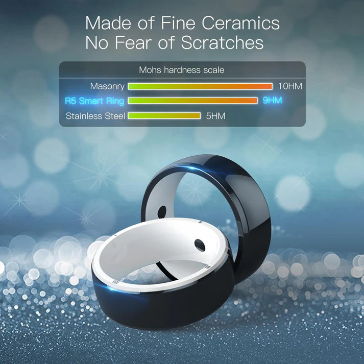 حلقه هوشمند JAKCOM R5؛ جایگزین ۶ کارت، NFC، IC و ID با بدنه سرامیکی سبک و مقاوم