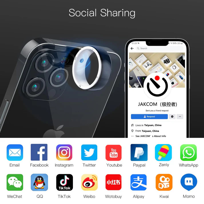 حلقه هوشمند JAKCOM R5؛ جایگزین ۶ کارت، NFC، IC و ID با بدنه سرامیکی سبک و مقاوم