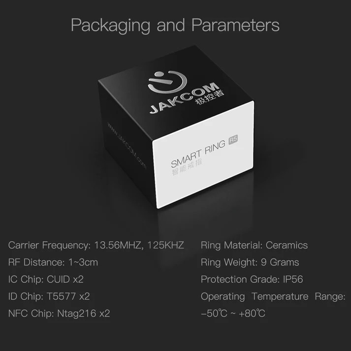 حلقه هوشمند JAKCOM R5؛ جایگزین ۶ کارت، NFC، IC و ID با بدنه سرامیکی سبک و مقاوم