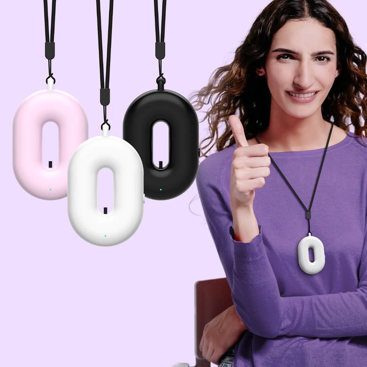 تصفیه هوای گردنی IONKINI JO-2001 مدل دونات با یون منفی قوی، قابل حمل و مناسب مدرسه و بیرون