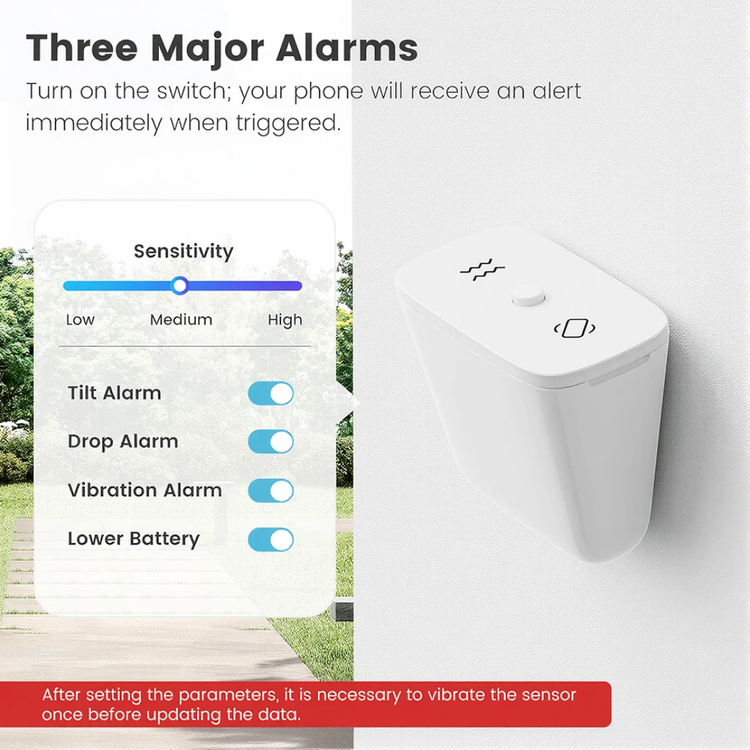 سنسور لرزش و شکست شیشه هوشمند Zigbee مدل ZD100 smatrul با قابلیت تشخیص زاویه و سقوط