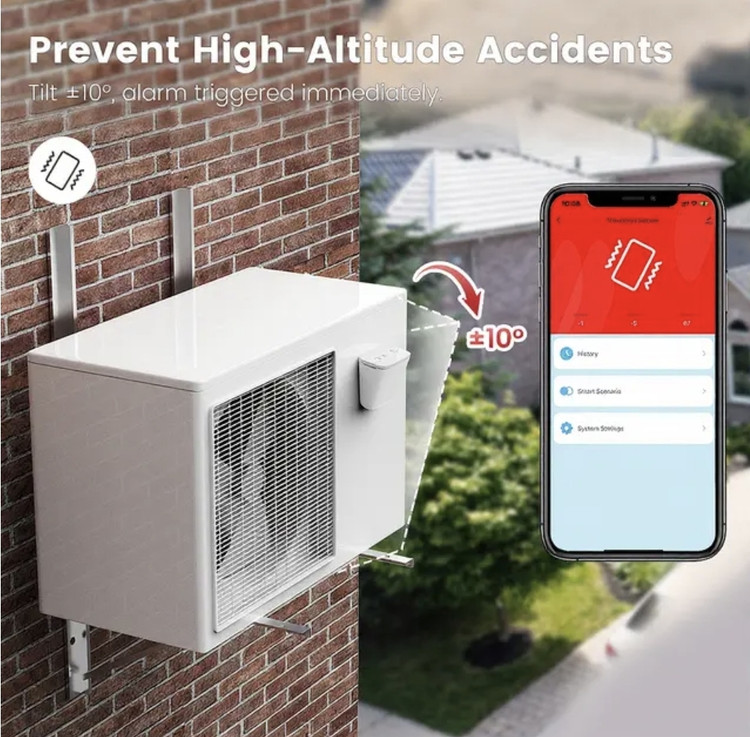 سنسور لرزش و شکست شیشه هوشمند Zigbee مدل ZD100 smatrul با قابلیت تشخیص زاویه و سقوط