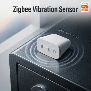 سنسور لرزش و شکست شیشه هوشمند Zigbee مدل ZD100 smatrul با قابلیت تشخیص زاویه و سقوط