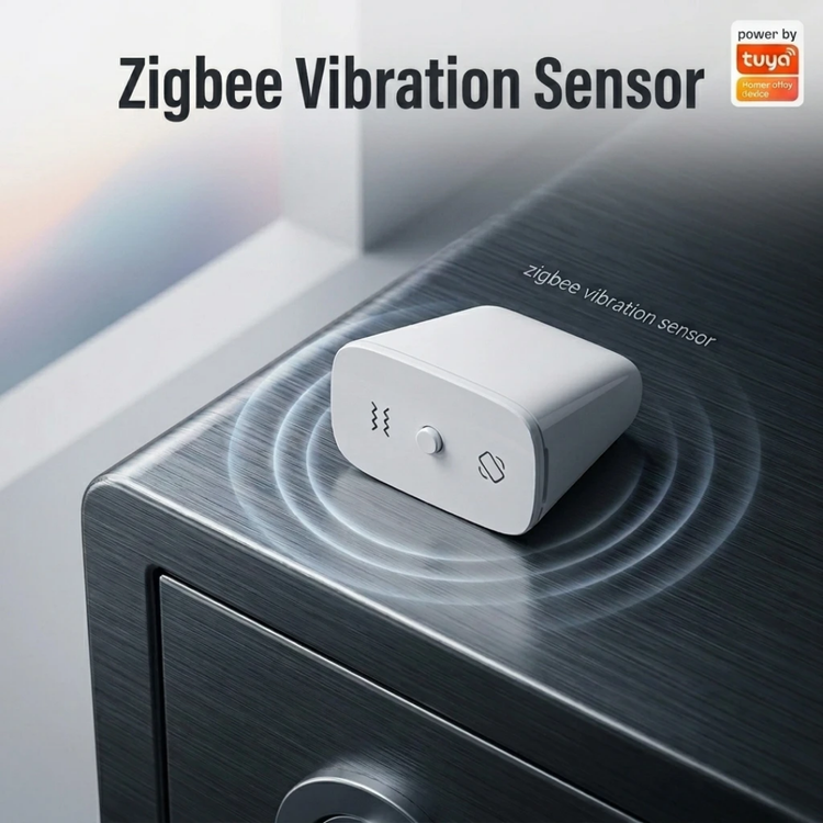 سنسور لرزش و شکست شیشه هوشمند Zigbee مدل ZD100 smatrul با قابلیت تشخیص زاویه و سقوط