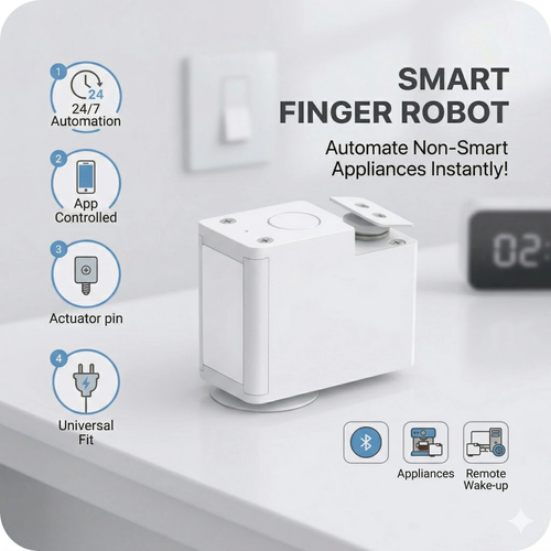 Finger Bot wifi | ربات دکمه زن هوشمند وایفای با باتری داخلی قابل شارژ و پشتیبانی از خانه هوشمند
